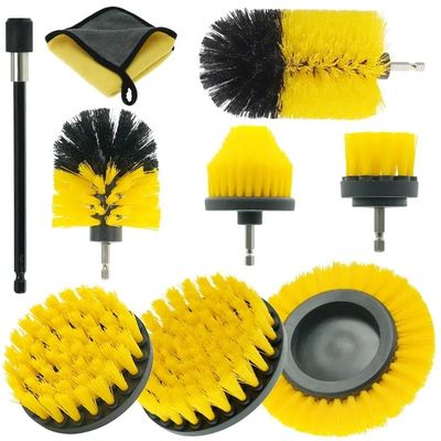 Conjunto de cepillos de perforación para limpieza - Kit de toallas de cepillos de lavadora eléctrica con accesorio de extensión para automóvil Ver más