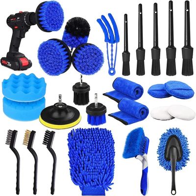 26pcs Brush Set para limpieza de automóviles Kit de herramientas para interiores