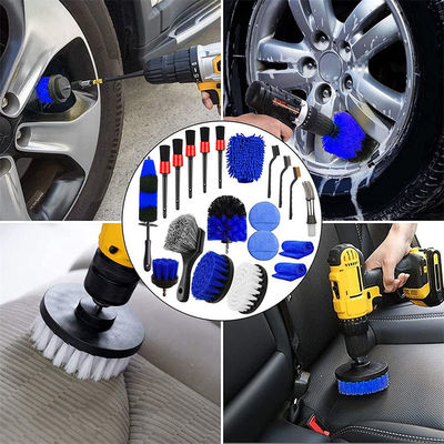 20pcs de ruedas de automóviles, neumáticos, cepillos de limpieza, kit de detalle, ruedas, perforación de borde, cepillos de detalle, lavado.