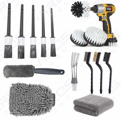 Conjunto de limpieza de lavado de coches 16pcs Herramientas de limpieza de coches para el cuidado de la belleza del coche