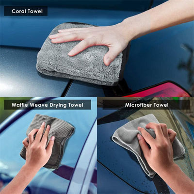 Conjunto de limpieza de lavado de coches 16pcs Herramientas de limpieza de coches para el cuidado de la belleza del coche