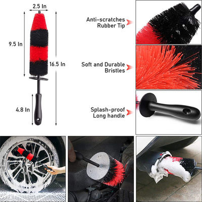Suministro directo de fábrica 15pcs Detalle de la rueda del coche / neumáticos Set de cepillado Kit para la limpieza de la motocicleta de automóvil herramientas de lavado