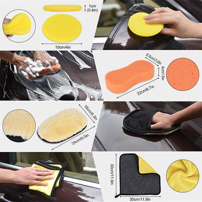 Perforación extraíble de alta calidad cepillado suave de automóvil detallado cepillado esponja de depilación con cera para lavado interior exterior