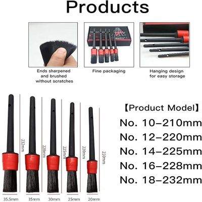 Venta caliente 5pcs Ultra suave PP Detalle de cepillo para el interior del coche Detalle