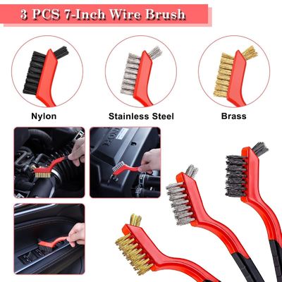 24 Pcs Car Detailing Brush Set Drill Soft Brushes Kit de lavado con gel de limpieza para el interior y el exterior