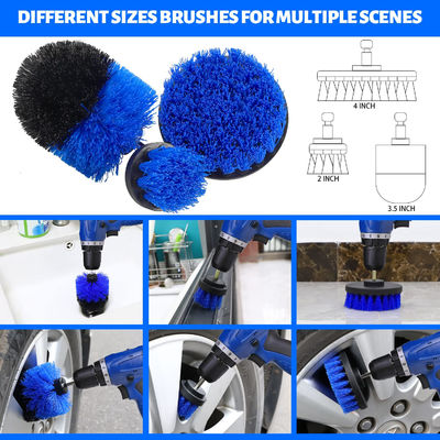22 Pcs Kit de detalle de automóviles cepillos Conjunto de limpieza de interiores con perforación automática cepillado blando pegamento esponja almohadillas de pulido