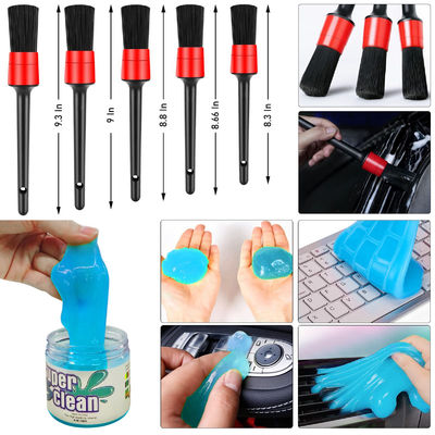 Herramientas de limpieza de automóviles Conjunto de 24 piezas de cepillado de detalle automático Esponja de cera de lavado interior exterior