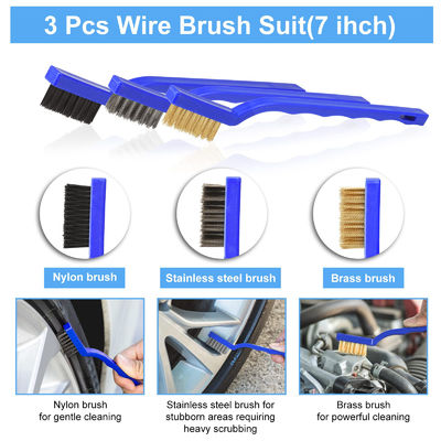23 Pcs Borrar cepillos blandos adjunto automático detallado cepillo azul para la limpieza de ruedas