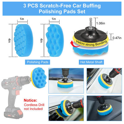 23 Pcs Borrar cepillos blandos adjunto automático detallado cepillo azul para la limpieza de ruedas