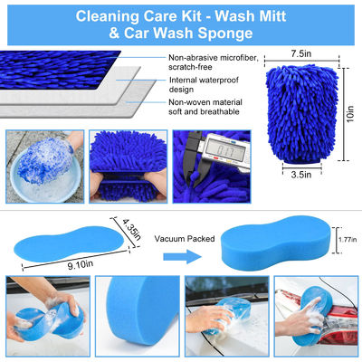 23 Pcs Borrar cepillos blandos adjunto automático detallado cepillo azul para la limpieza de ruedas