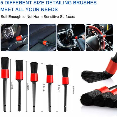 19Pcs de maquinaria de detalle de cepillado conjunto con bolsa de transporte todo propósito limpio para la limpieza interior, exterior