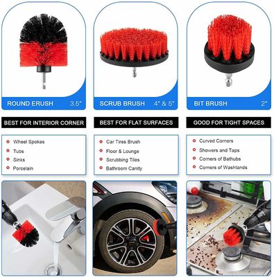 19Pcs de maquinaria de detalle de cepillado conjunto con bolsa de transporte todo propósito limpio para la limpieza interior, exterior