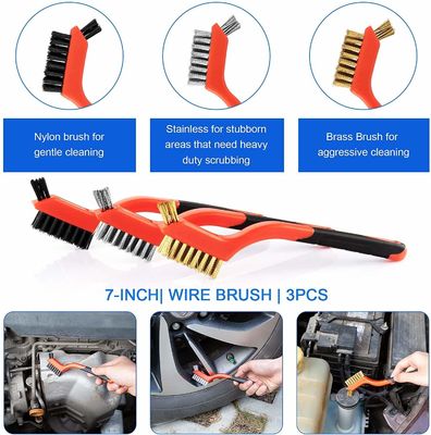 19Pcs de maquinaria de detalle de cepillado conjunto con bolsa de transporte todo propósito limpio para la limpieza interior, exterior