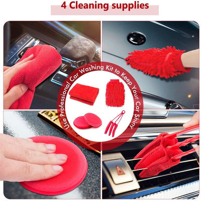 19Pcs Car Detailing Brush Set Kit de detalle de automóviles para limpieza de automóviles Detalles de limpieza de automóviles Interior de motocicletas