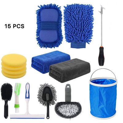 Kit de cuidado del cepillo de limpieza de automóviles de microfibra