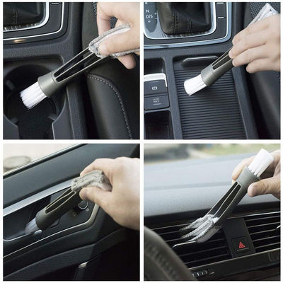 3pcs azul suave de limpieza del coche detallado cepillado de la rueda de la aleación de microfibra cepillado con mango largo