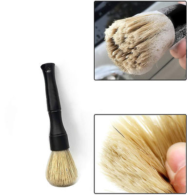 Cabello de jabalí natural servicio de coche detallado cepillo 2pcs