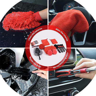 Conjunto de cepillos para neumáticos de salpicadero de automóviles exteriores a prueba de polvo