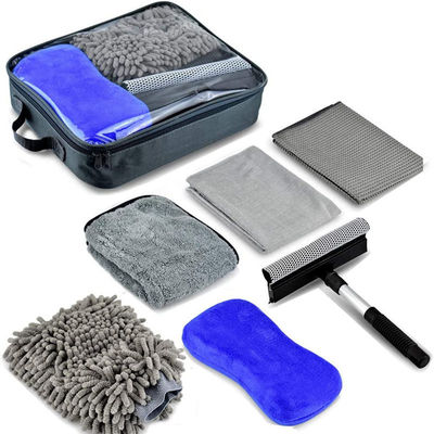 Lavado automático de tela de microfibra suave con cepillo detallado Set de cepillos 7pcs
