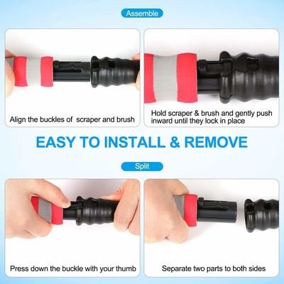 Cuchillo de nieve extraíble extensible Kit de raspador de hielo para parabrisas de automóviles