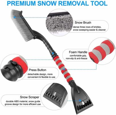 Cuchillo de nieve extraíble extensible Kit de raspador de hielo para parabrisas de automóviles