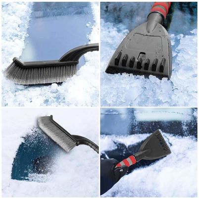 Cuchillo de nieve extraíble extensible Kit de raspador de hielo para parabrisas de automóviles