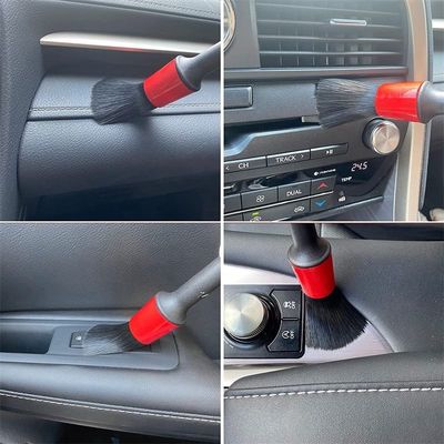 Interior pelo de jabalí Set de cepillos de detalle de automóviles para limpieza del motor