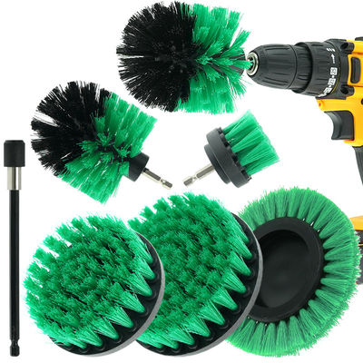 Green 7Pcs Kit de perforación de cepillo de conexión de la purga de energía de los juegos de limpieza del cepillo