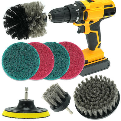 8 paquete de perforación eléctrica de la rueda de limpieza de la brocha conjunto de Power Scrubber Brush Set para la perforación