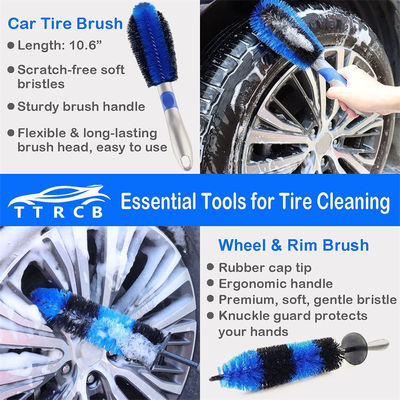 Kit de cepillado personalizado para automóviles de automóviles con ruedas de ac acero limpiador de tablero de instrumentos 19pcs