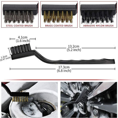 Verde 11Pcs Bristle limpiador de ventilación del coche Brush Dust Set para el aire acondicionado