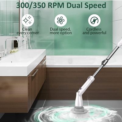 Batería eléctrica de rotación de la limpieza del cepillo de limpieza 2500mAh