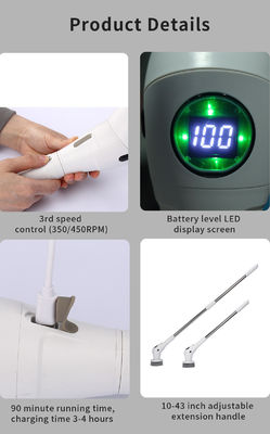 ABS Extensible Eléctrico de limpieza de cepillo Lavadora de azulejos personalizado