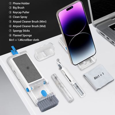 8 en 1 teclado mecánico de computadora portátil de limpieza de cepillo diseño ergonómico personalizado