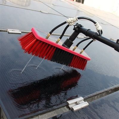 Pulidora de paneles solares telescópicos de nylon, módulo de limpieza y cepillo 12FT/18FT/20FT