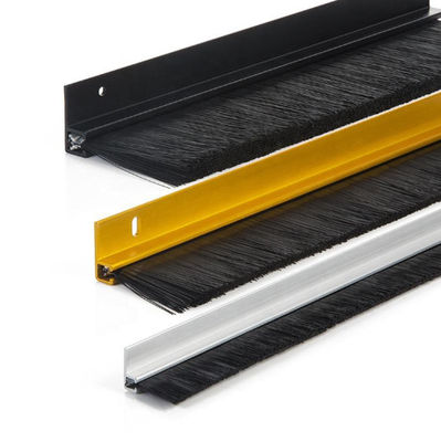 Barras de aluminio de polipropileno de tira industrial de cepillo de puerta de sellado inferior
