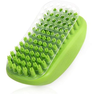 Baño Calmante Baño para Perros Lavadora de Frotis de goma PET Cepillo de Masaje para Cabello Largo Corto