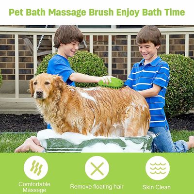 Baño Calmante Baño para Perros Lavadora de Frotis de goma PET Cepillo de Masaje para Cabello Largo Corto