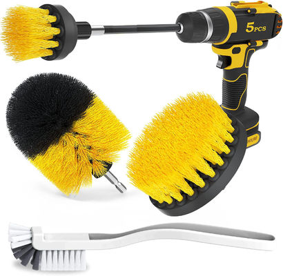 5 piezas de perforación limpia de cepillo Power Scrubber para la alfombra cocina coche rueda de limpieza de gafas