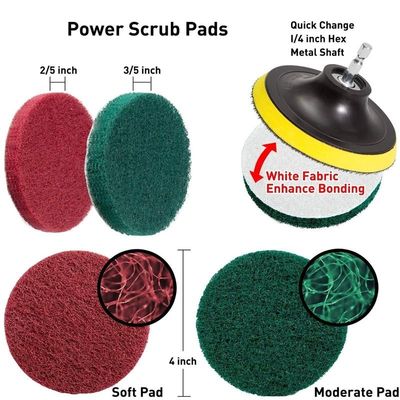 6pcs perforación de limpieza de pincel accesorios conjuntos de lavadora eléctrica para el baño de lavado de coches