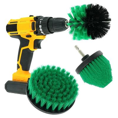 Conjunto de cabeza de pincel de broca de color verde