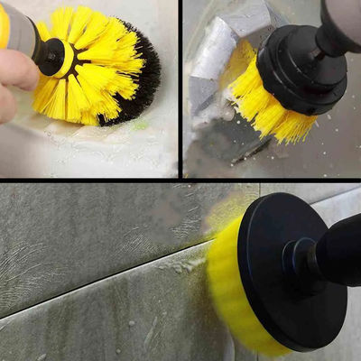 3pcs Kit de pincel de broca de color amarillo para una limpieza mejorada