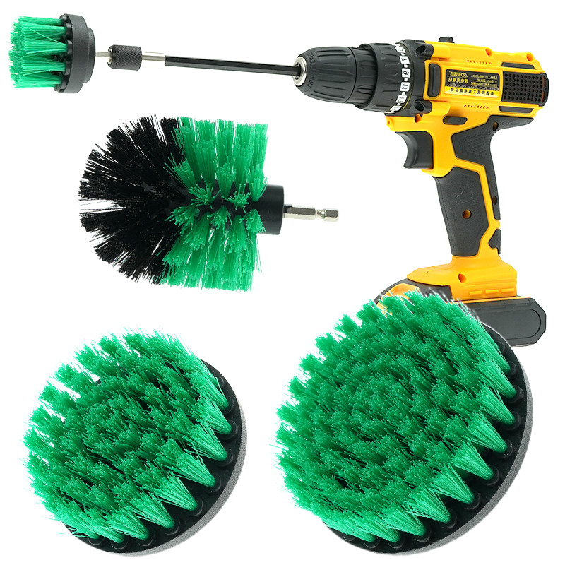 Kit de acoplamiento de brocha de brocha multicolor para limpieza de tapicería de bañera