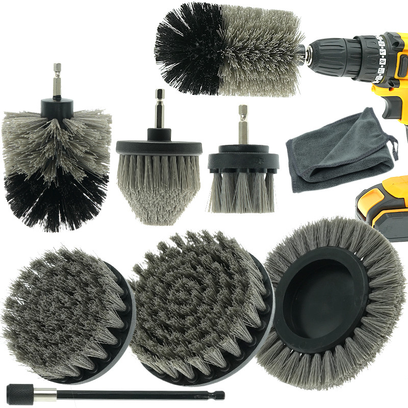 Grigio Extensión de la brocha de broca Scrubber Cordless 9PC personalizado