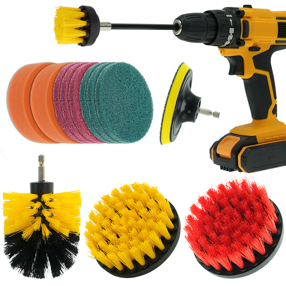 Precio exw 14Pcs conjunto de pincel de perforación de limpieza de la cocina equipo de lavadora eléctrica