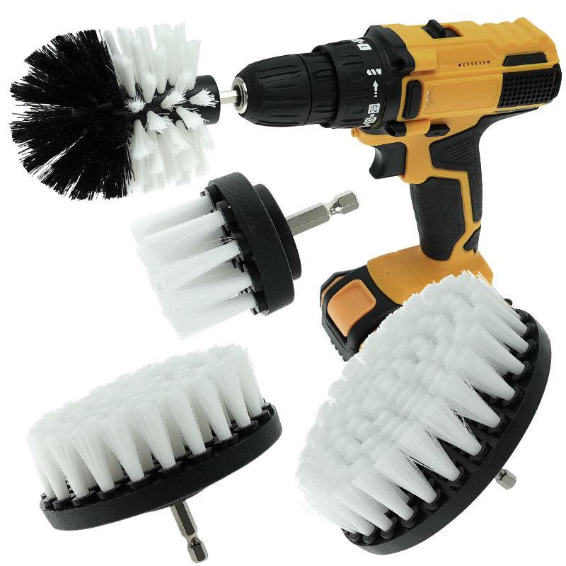 Blanco 2.5 pulgadas broca de exfoliación del cepillo de energía de exfoliación del cepillo de exfoliación de la conexión para el detalle del coche