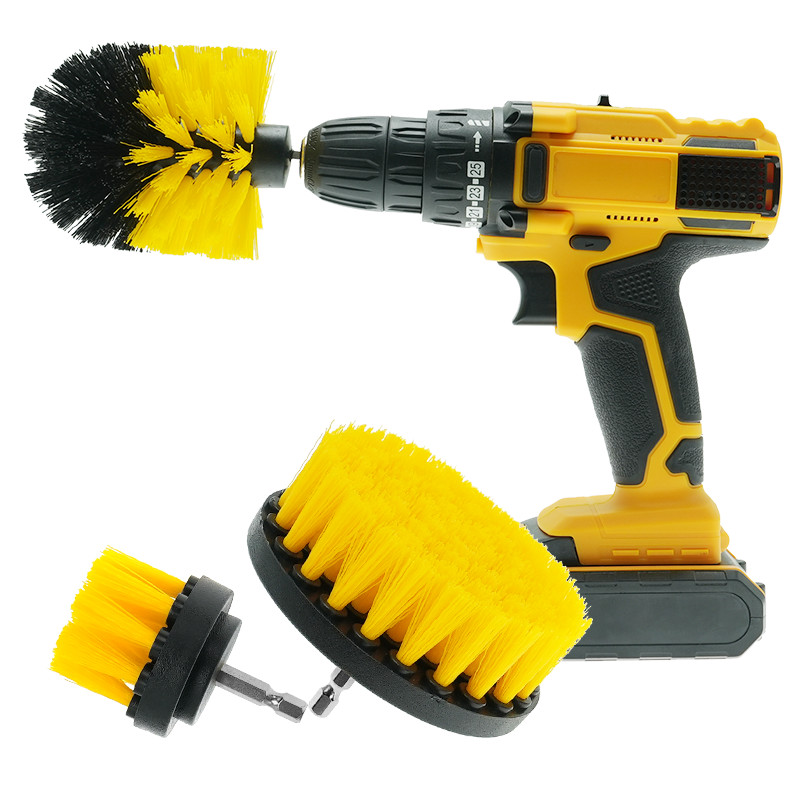 Brush para taladro de azulejos de estilo adjuntado Brush Set para taladro adecuado para limpieza / fregado