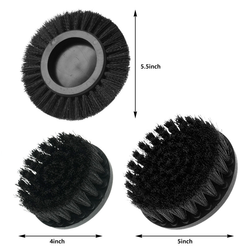 Conjunto de pinceles de perforación eléctrica de color negro el pincel más duro con 3pcs