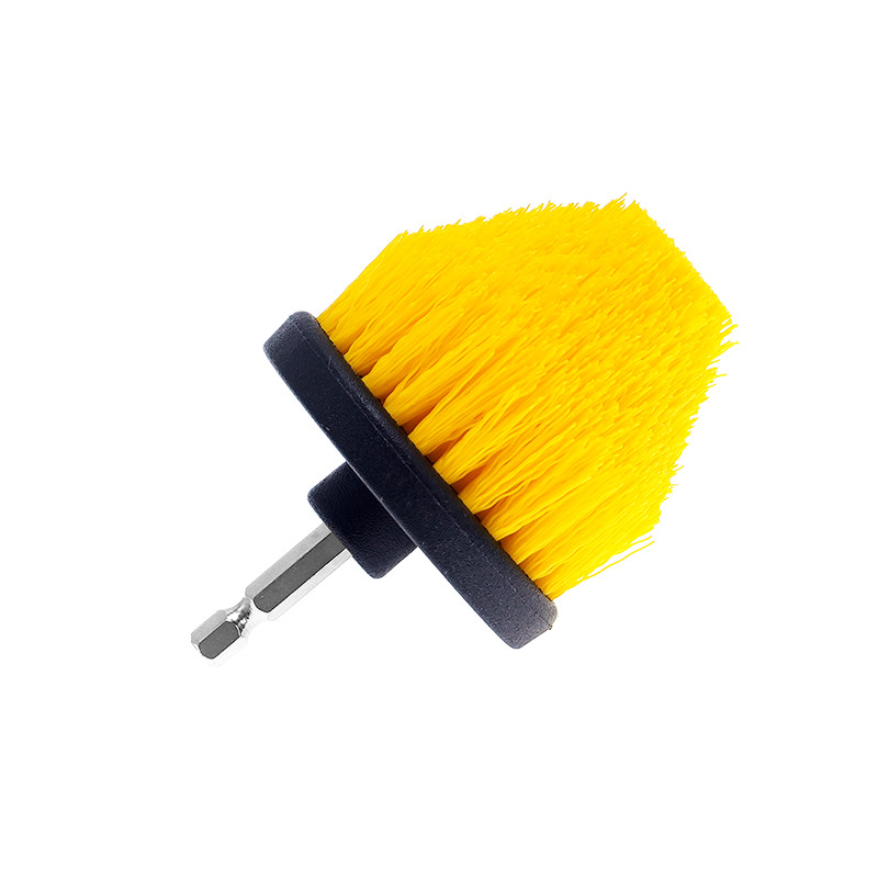 Color amarillo 2,5 pulgadas Pp Material cepillado con broca eléctrica cepillado para la limpieza de automóviles