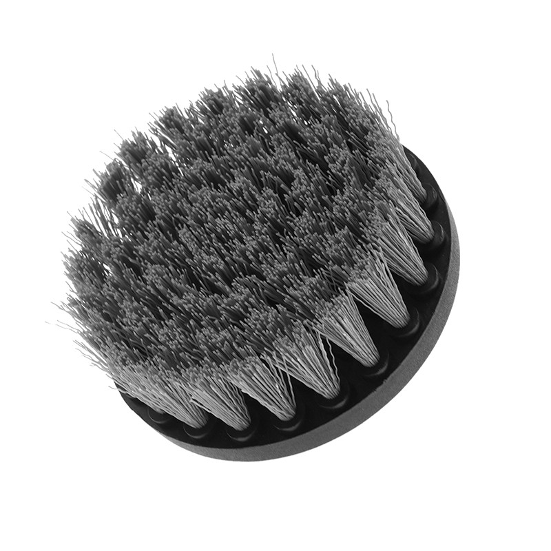 Cepillo de limpieza de automóviles con broca Color gris 4 pulgadas tamaño lata limpieza de automóviles con broca